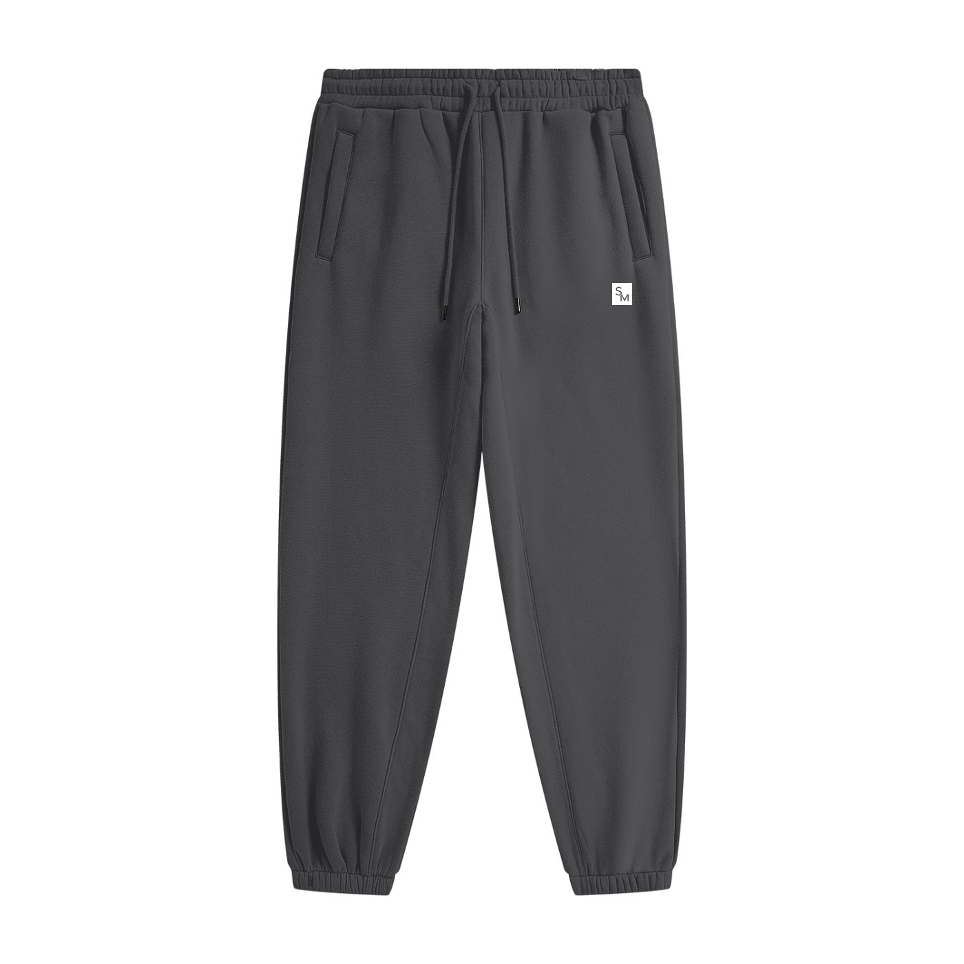 SM Sig. Fleece Joggers charcoal front
