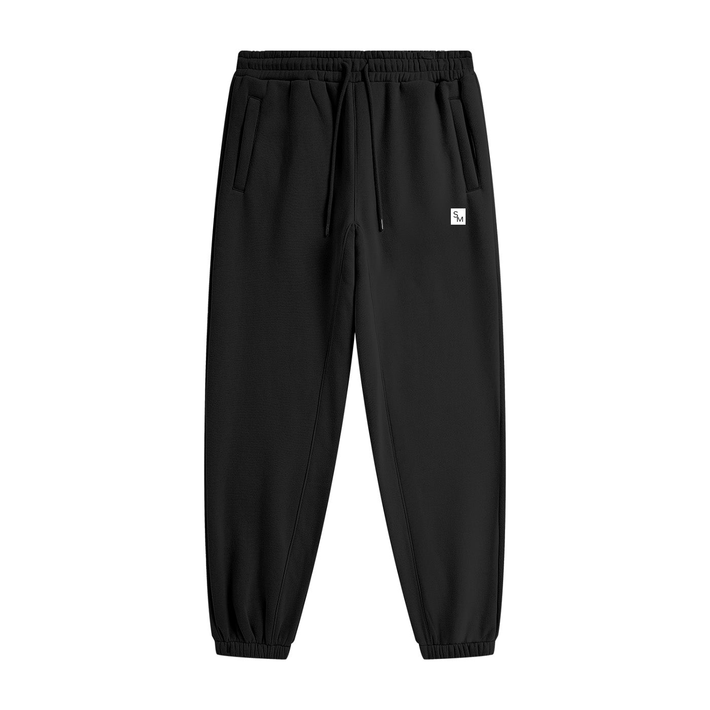 SM Sig. Fleece Joggers black front