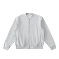 SM Sig. Fleeced Varsity Jacket grey front