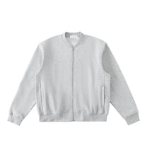 SM Sig. Fleeced Varsity Jacket grey front