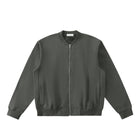 SM Sig. Fleeced Varsity Jacket stone grey front