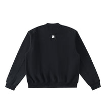 SM Sig. Fleeced Varsity Jacket black back