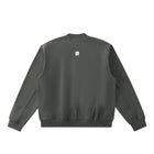 SM Sig. Fleeced Varsity Jacket stone grey back