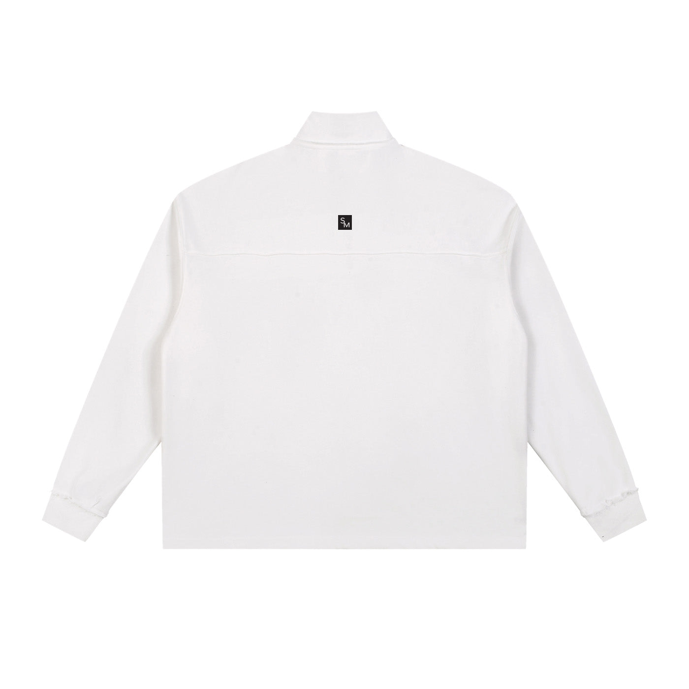 SM Sig. Half-Zip Fleece Sweatshirt white back