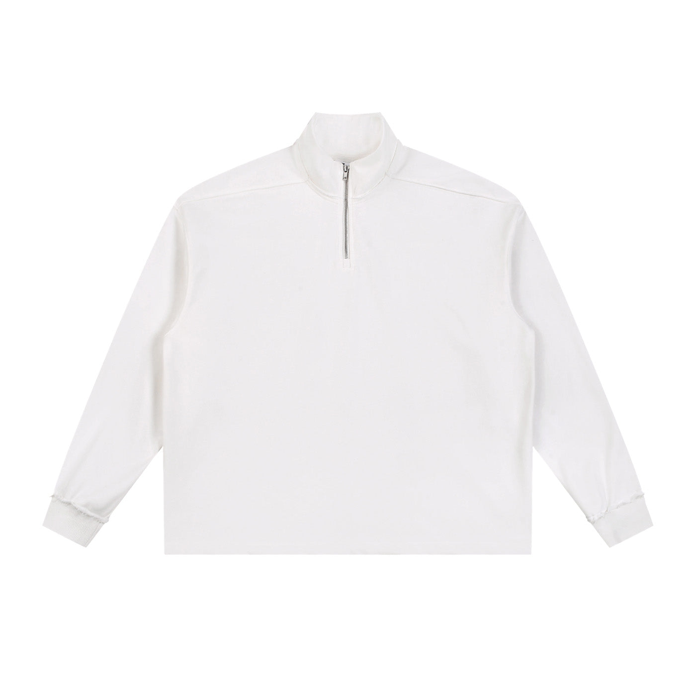 SM Sig. Half-Zip Fleece Sweatshirt white front