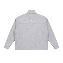 SM Sig. Half-Zip Fleece Sweatshirt flower grey back
