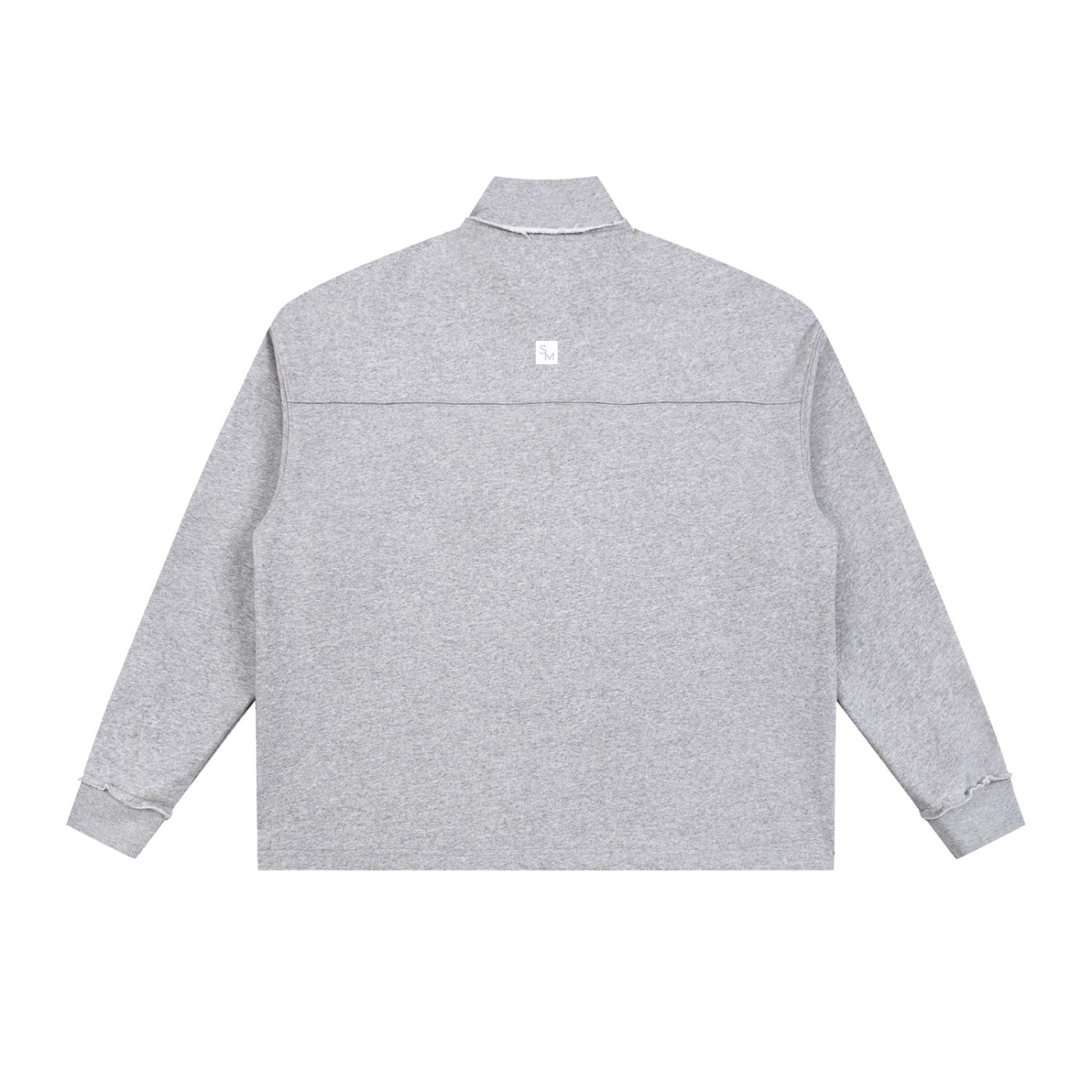 SM Sig. Half-Zip Fleece Sweatshirt flower grey back