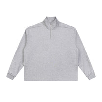 SM Sig. Half-Zip Fleece Sweatshirt flower grey front