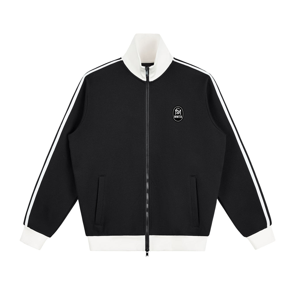 SM Insignia Contrast Trim Jacket black front