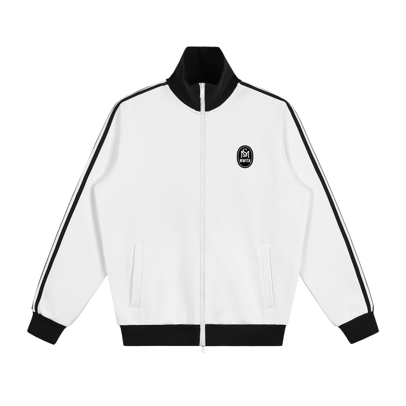 SM Insignia Contrast Trim Jacket white front