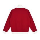 SM Insignia Contrast Trim Jacket red back
