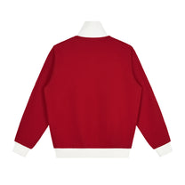 SM Insignia Contrast Trim Jacket red back