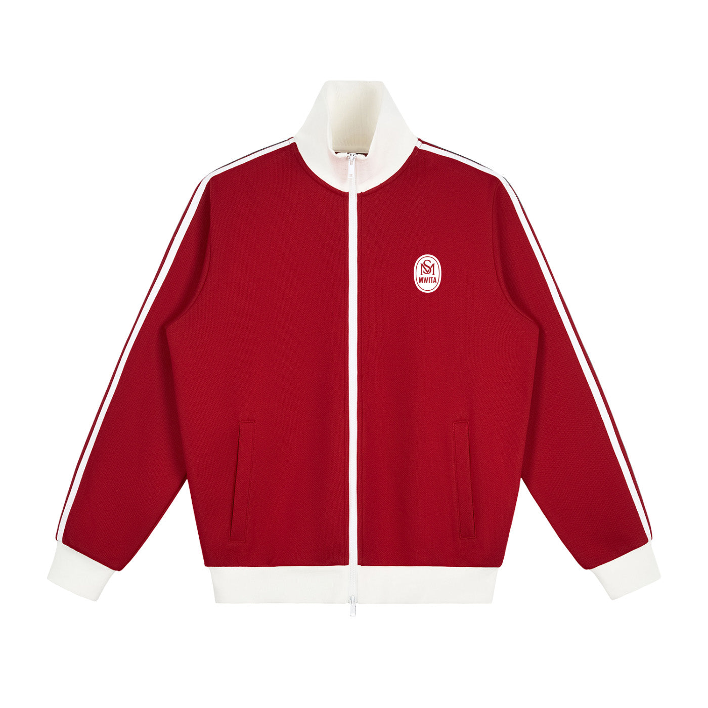 SM Insignia Contrast Trim Jacket red front