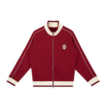 SM Insignia Trim Track Jacket carmine front