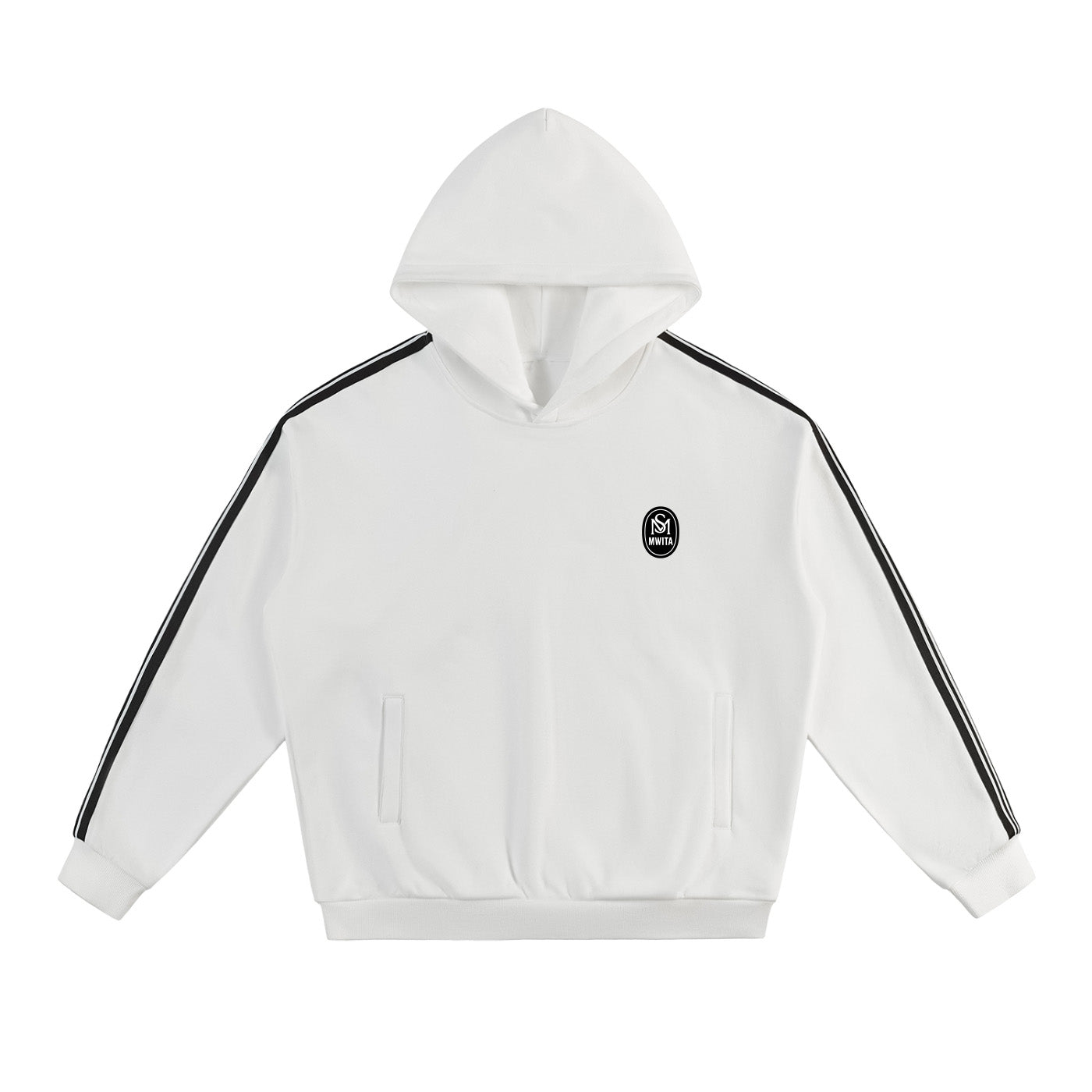 SM Insignia Utility Hoodie white front