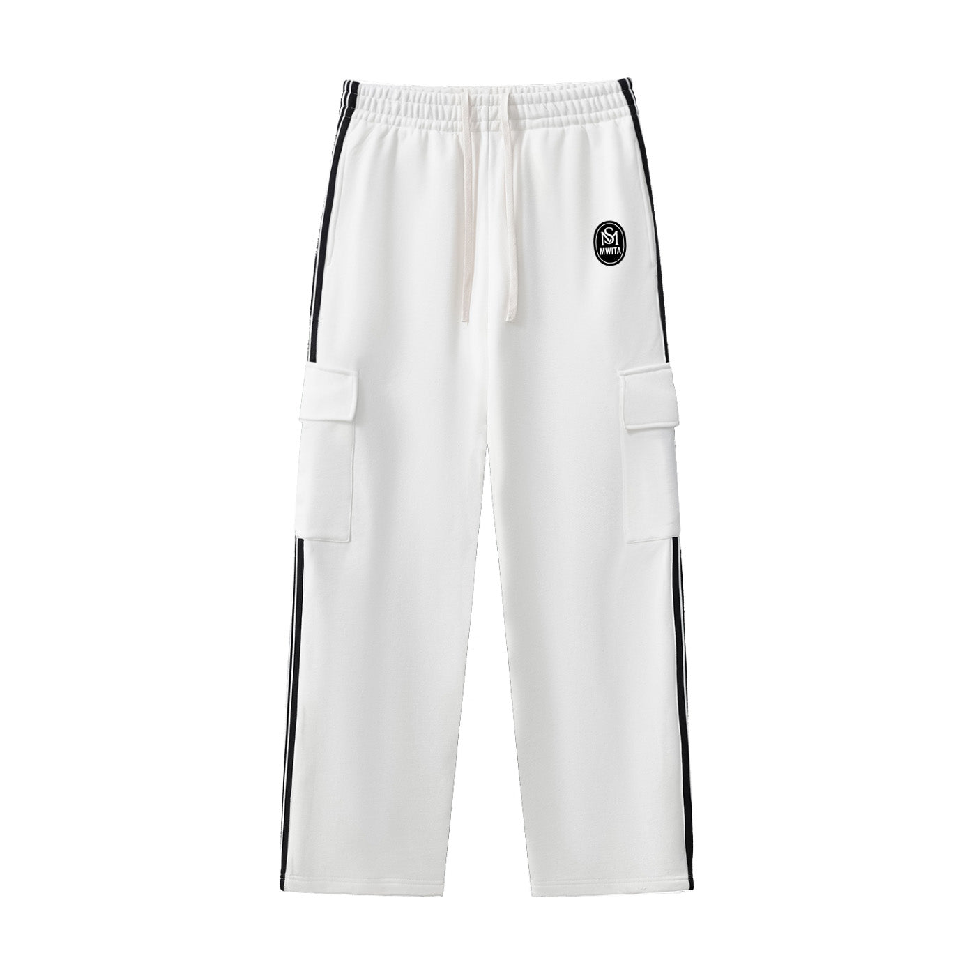 SM Insignia Utility Sweatpants white front