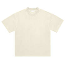 SM Sig. Knitted Round Neck T-shirt front heather neutral