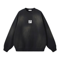 SM Monkey Washed Fleece Sweatshirt black front
