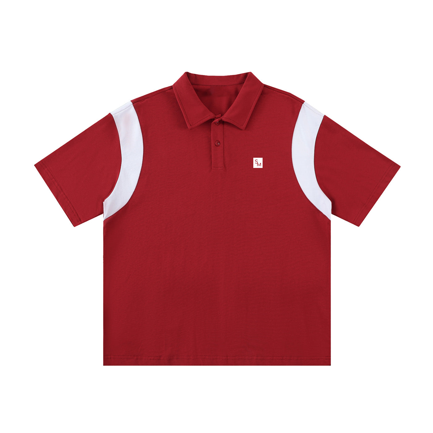 SM Sig. Panel Polo T-shirt red front