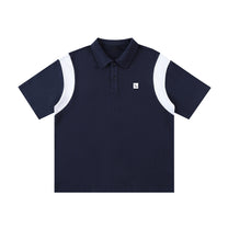 SM Sig. Panel Polo T-shirt navy front