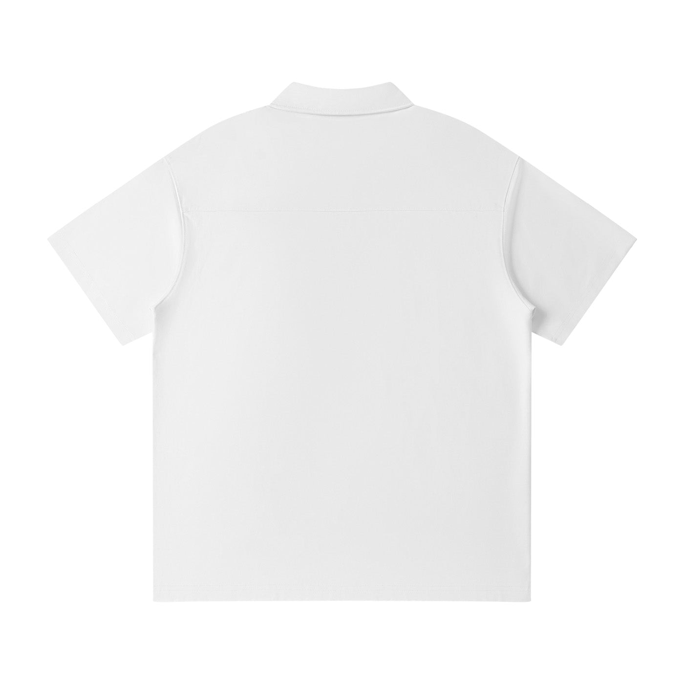 SM Sig. Quarter-Zip Polo T-shirt white back