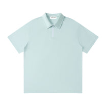 SM Sig. Quarter-Zip Polo T-shirt blue front