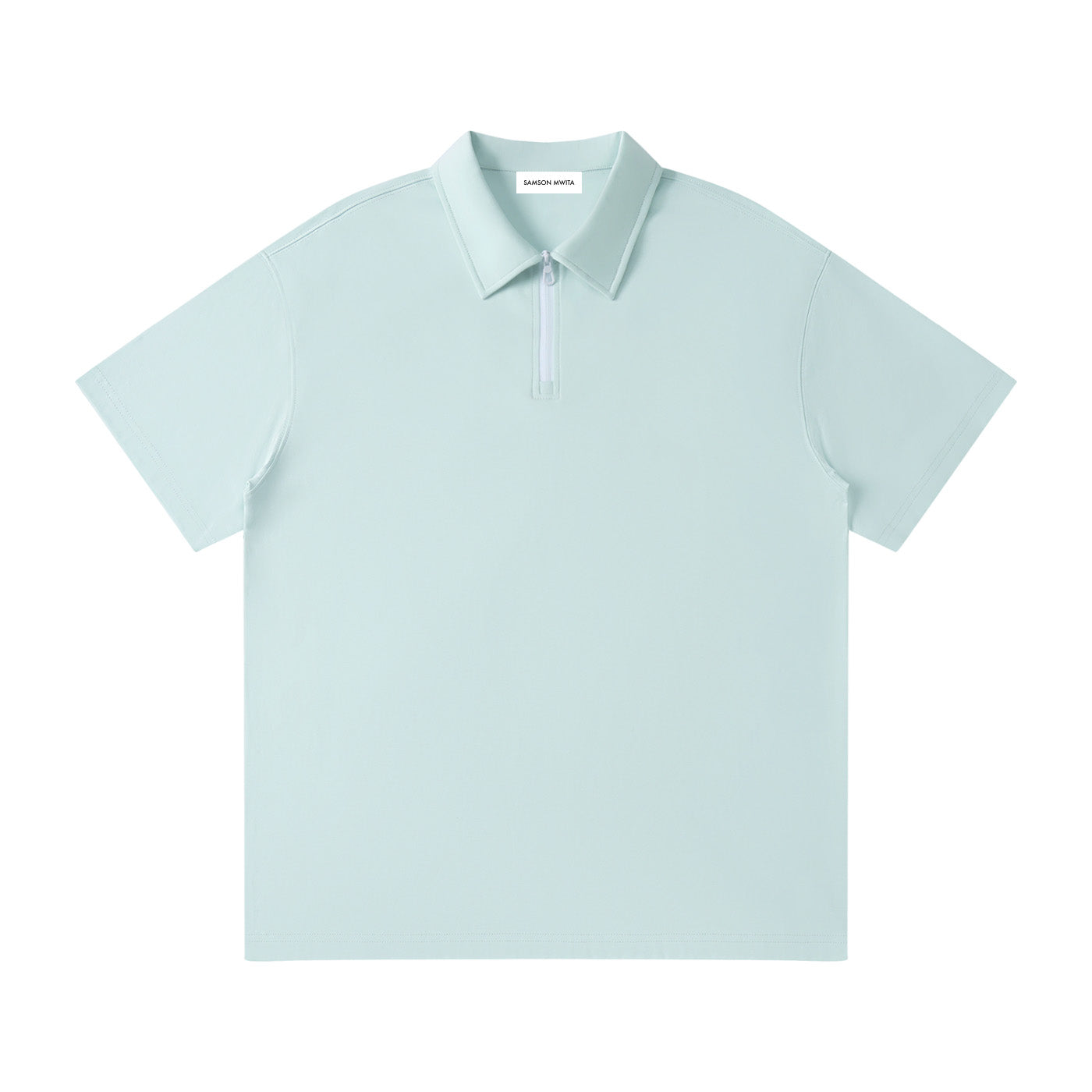 SM Sig. Quarter-Zip Polo T-shirt blue front