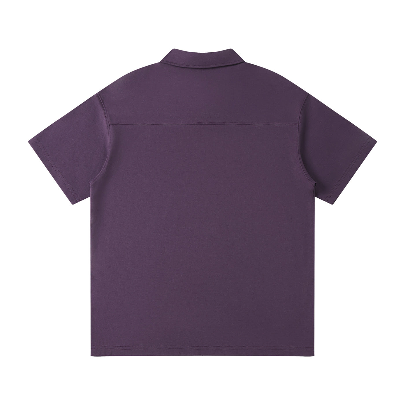 SM Sig. Quarter-Zip Polo T-shirt purple back