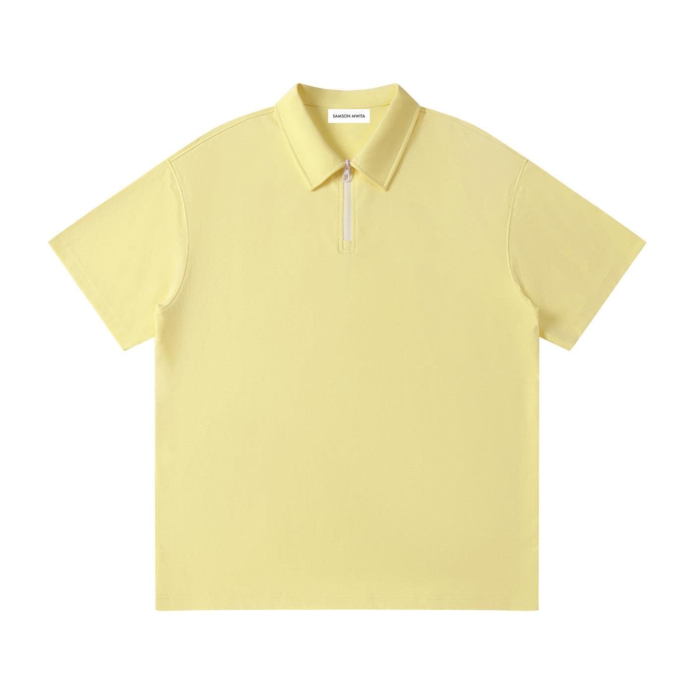 SM Sig. Quarter-Zip Polo T-shirt yellow front