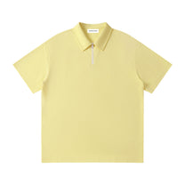SM Sig. Quarter-Zip Polo T-shirt yellow front