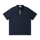 SM Sig. Quarter-Zip Polo T-shirt navy front