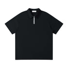 SM Sig. Quarter-Zip Polo T-shirt black front