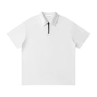 SM Sig. Quarter-Zip Polo T-shirt white front