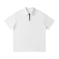 SM Sig. Quarter-Zip Polo T-shirt white front