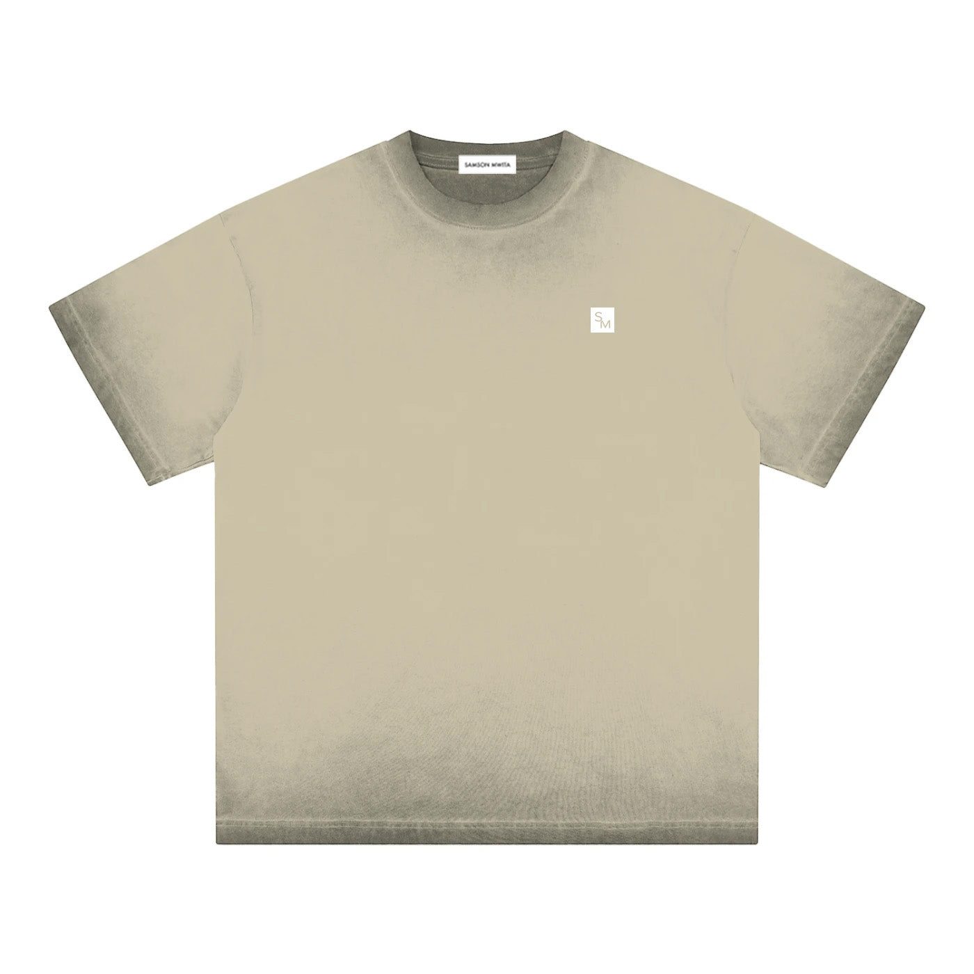 SM Sig. Reverse Dyed T-shirt sand front