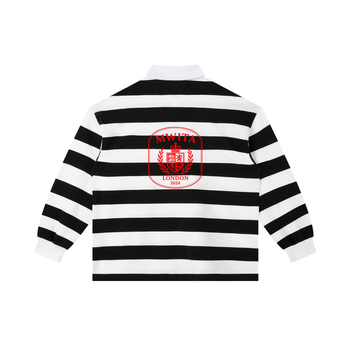 SM Royal Emblem Rugby Polo T-shirt white back