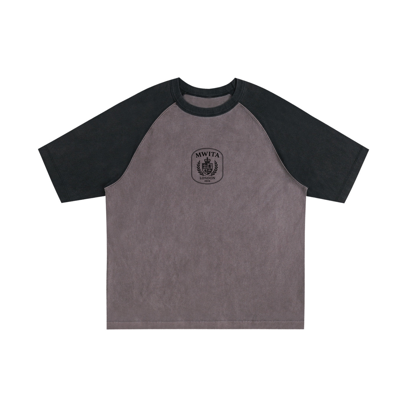 SM Royal Emblem T-shirt grey coffee front