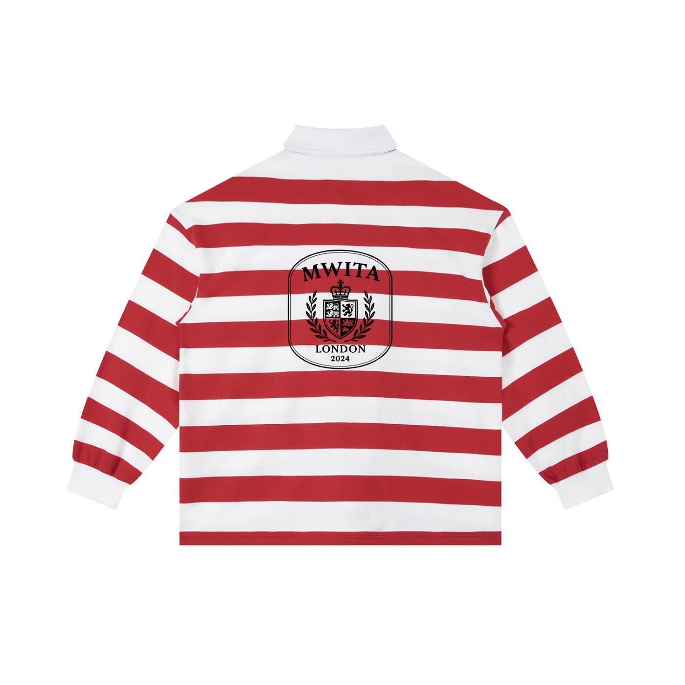 SM Royal Emblem Rugby Polo T-shirt red back