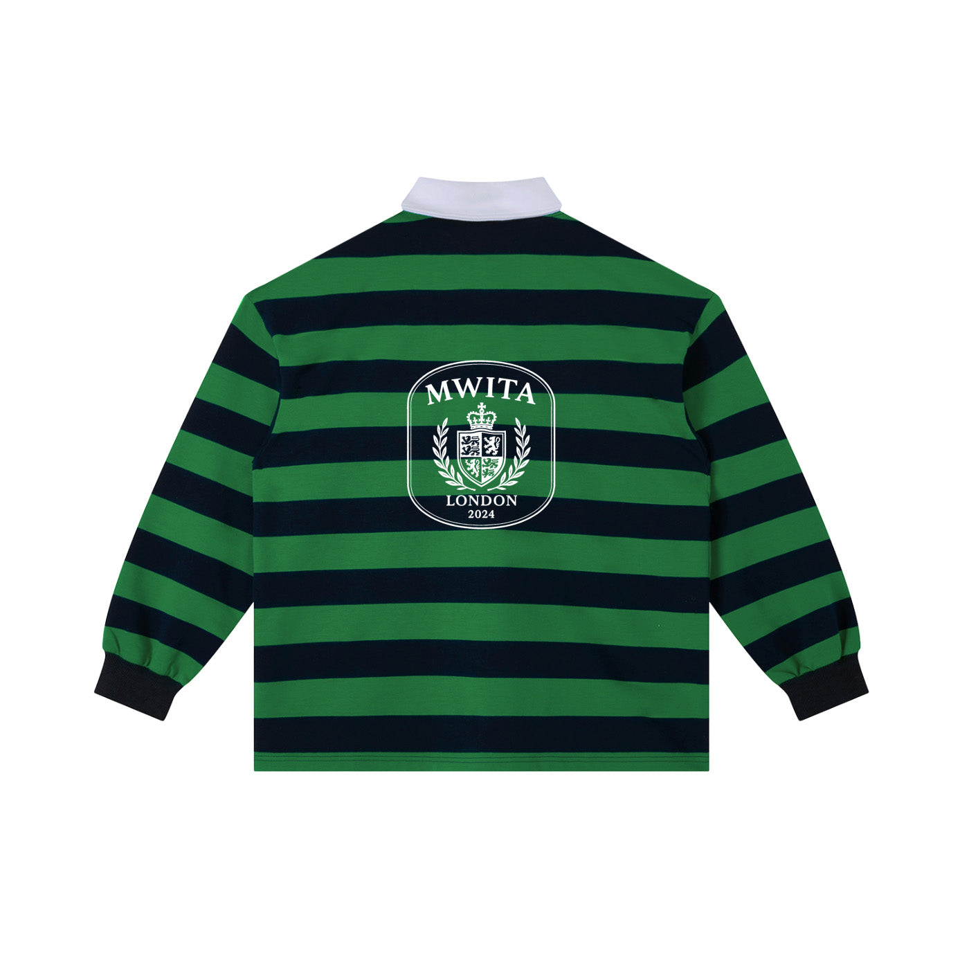 SM Royal Emblem Rugby Polo T-shirt green back