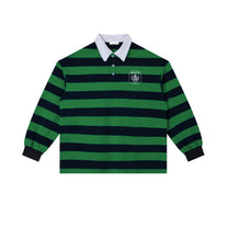 SM Royal Emblem Rugby Polo T-shirt green front
