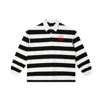 SM Royal Emblem Rugby Polo T-shirt white front