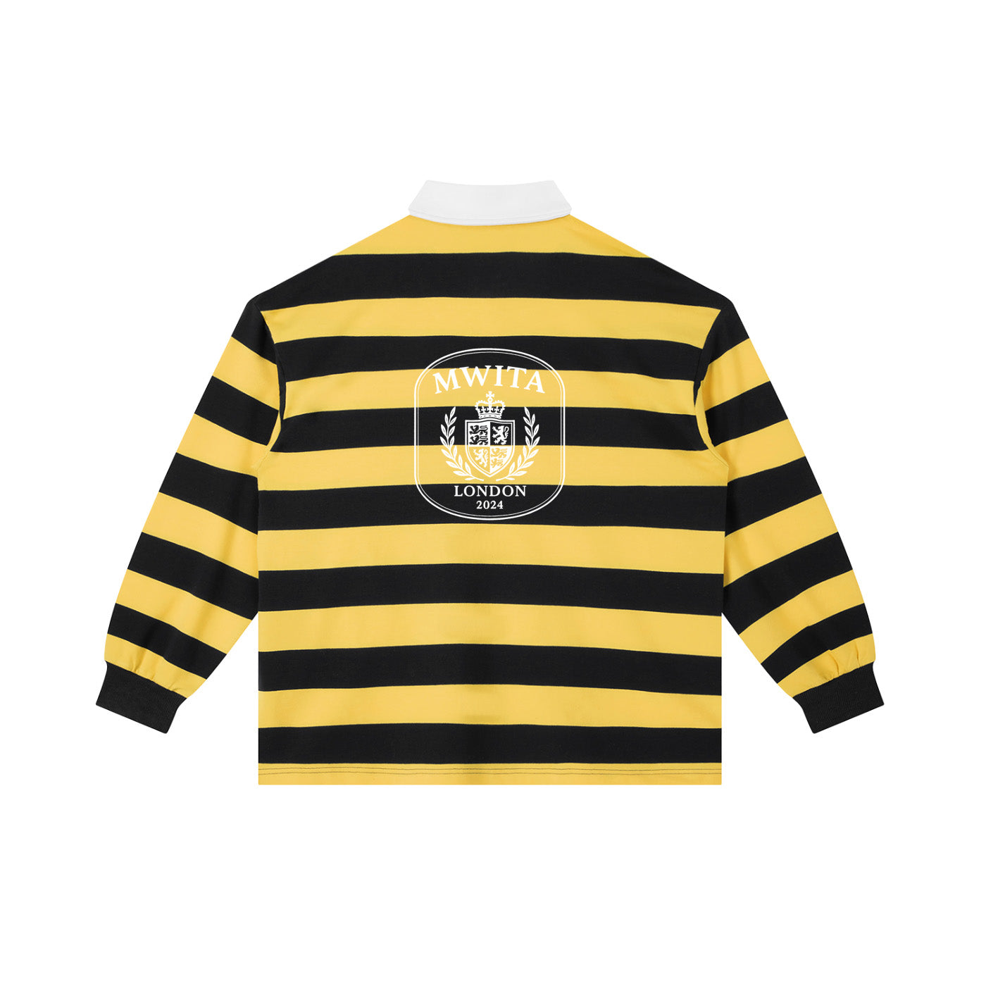 SM Royal Emblem Rugby Polo T-shirt yellow back