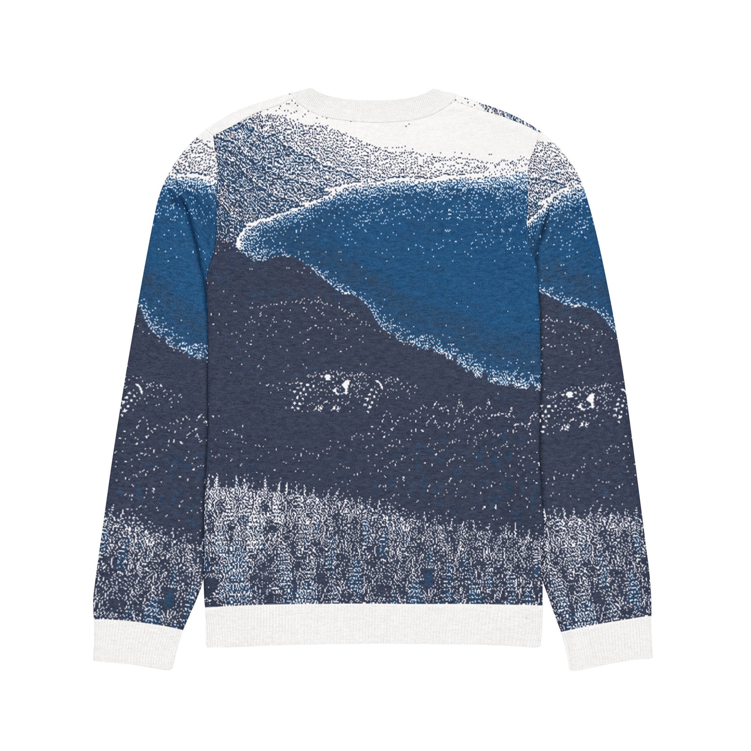 SM Seascape Jacquard Knitted Sweatshirt blue back