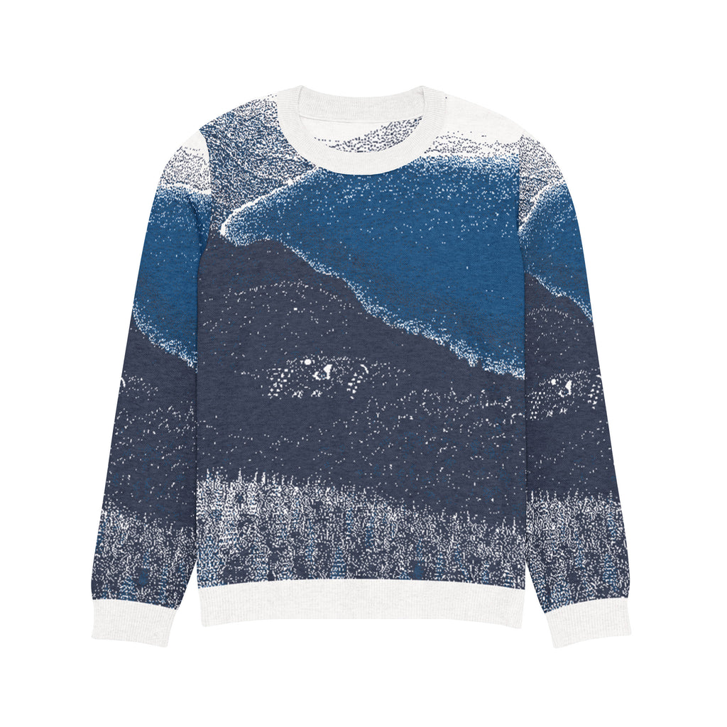 SM Seascape Jacquard Knitted Sweatshirt blue front