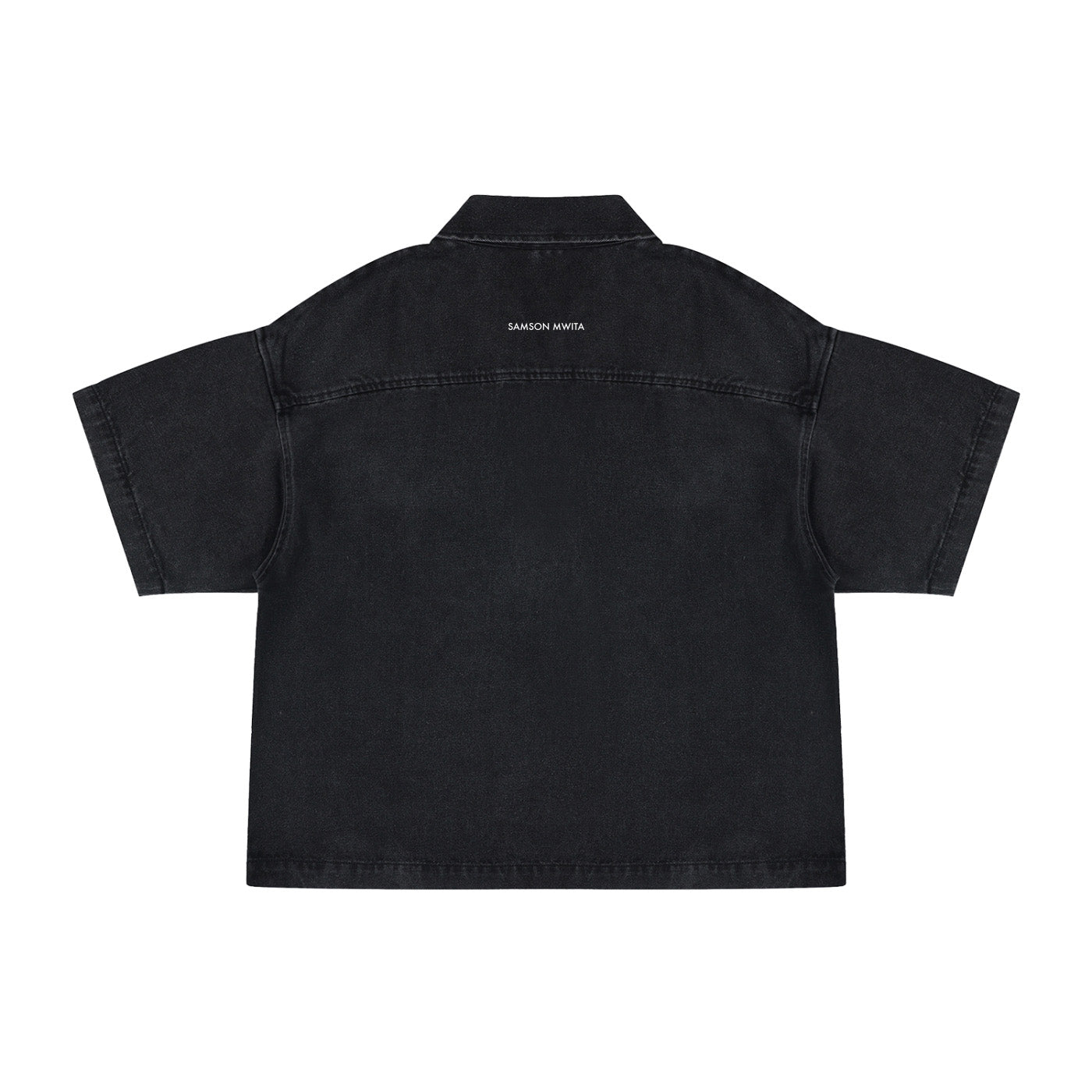 SM Shadowline Denim Zip T-shirt black back
