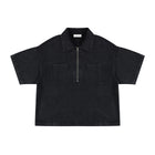 SM Shadowline Denim Zip T-shirt black front