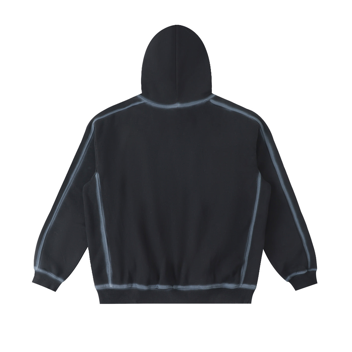 SM Grid Fleur Hoodie charcoal back