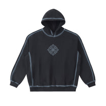 SM Grid Fleur Hoodie charcoal front
