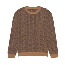 SM Jacquard Knitted Sweatshirt brown front