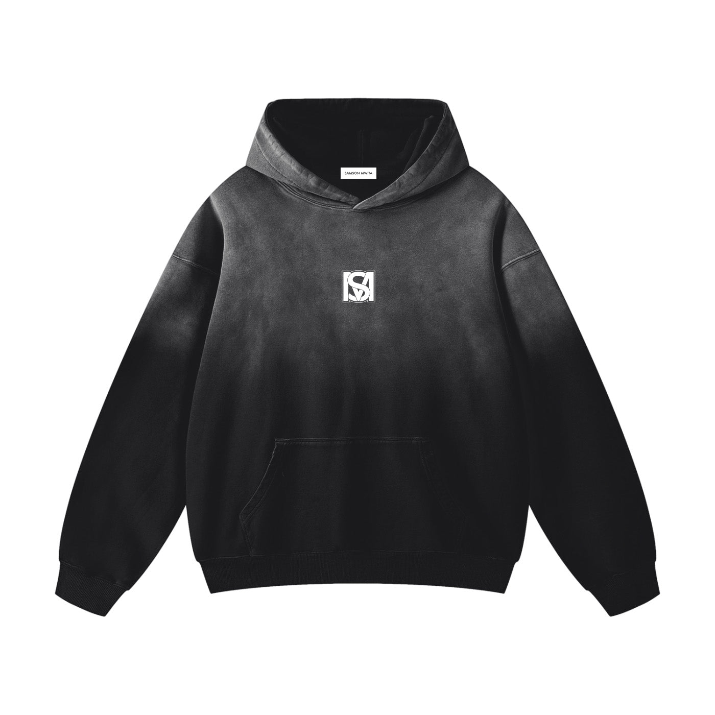 SM Monkey Wash Hoodie black back
